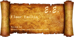 Elmer Emília névjegykártya